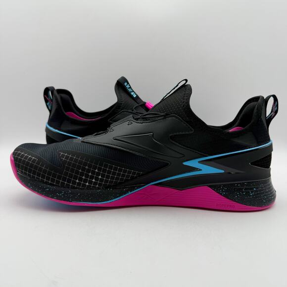 Reebok Mens Nano X3 Froning Sneaker US 12 EU 45.5 Black Pink Athletic NIB - Picture 7 of 12